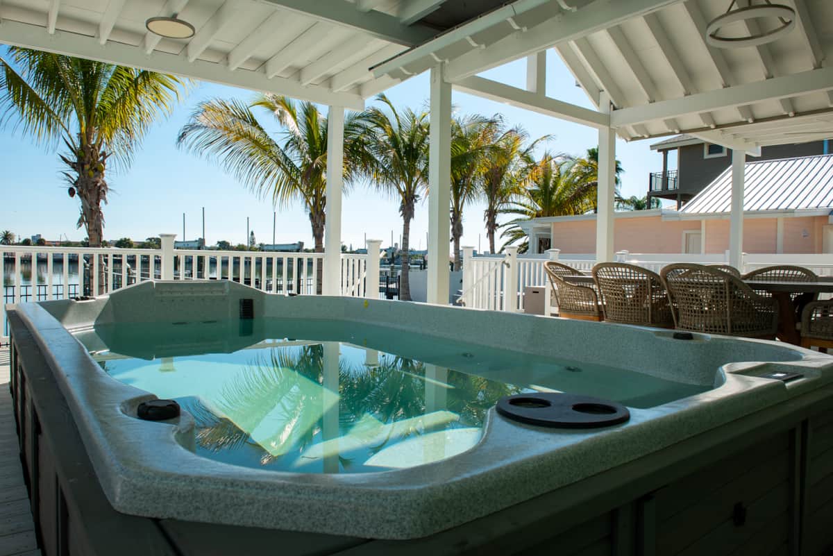 Use the spa hot or cold. It's ample for six.